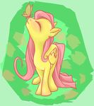  butterfly cute cutie_mark equine female feral fluttershy_(mlp) friendship_is_magic hair hasbro horse insect krinic mammal my_little_pony pegasus pink_hair pony solo standing wings 