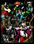  ainessa&#039;s_martyrs archery armor bow canine dog feline female fox_keegan knight male mammal medieval rat rodent sword tracy_j_butler weapon wolf 