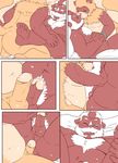  balls bed comic eyes_closed fur gay gazpacho gazpacho_(artist) kissing male mammal nude penis skunk tail tanuki 