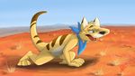  black_nose desert male mammal marsupial solo tail thylacine unknown_artist 