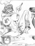  big_breasts breasts canine dog eyewear female feral food glasses interspecies julius_zimmerman kitchen male mammal messy nipples plain_background pussy scooby-doo scooby-doo_(series) velma_dinkley white_background 