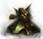  antonio_lopez armor color_73 drill helmet male_focus power_armor rock_bison solo superhero tiger_&amp;_bunny 