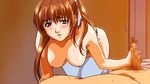  animated animated_gif blush breasts censored erogos gif handjob konno_suzuka love_fetish penis sweat thighhighs topless 