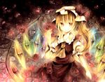  bad_id bad_pixiv_id blonde_hair colored_pencil_(medium) flandre_scarlet hat marker_(medium) red_eyes smile solo touhou traditional_media wings wiriam07 