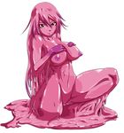  artist_request breasts character_ character_request dripping female goo goo_girl gooey hair kneeling large_breasts looking_at_viewer monster_girl monu_yetai navel nipples nude puddle pussy puu red_eyes request sako_slickpaw_(furcadia) slime smile solo source_request sticky succubus 