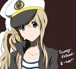  blonde_hair blue_eyes face hat ikari_manatsu k-on! kotobuki_tsumugi listen!! long_hair sailor_hat solo 