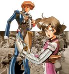  80&#039;s 80's 80s armor brown_hair bubblegum_crisis hardsuit oldschool priscilla_asagiri priss_asagiri reika_chang short_hair sonoda_ken'ichi sonoda_kenichi vision 