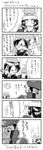  2girls :d akosan alternate_costume blush comic gen_3_pokemon greyscale highres hikari_(pokemon) kouki_(pokemon) mai_(pokemon) monochrome multiple_girls nintendo open_mouth pokemon pokemon_(creature) smile swablu translation_request 