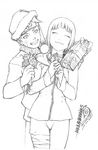  christmas couple eyes_closed flower gift hat hyuuga_hinata love monochrome naruhina naruto paulo_barrios present santa_hat smile uzumaki_naruto zipper 