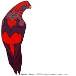  2015 ambiguous_gender avian beak biped bird black_beak blue-streaked_lory blue_feathers blue_markings brown_feathers brown_tail brown_wings digital_drawing_(artwork) digital_media_(artwork) eye_markings facial_markings feathered_wings feathers feral folded_wings full-length_portrait jamminbison looking_at_viewer looking_back lorikeet markings multicolored_feathers orange_beak parrot portrait rear_view red_feathers red_wings simple_background smile solo suspended_in_midair tail_feathers toony two_tone_beak two_tone_wings url white_background winged_arms wings 