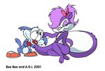  calamity_coyote cute duo female fifi_la_fume mammal skunk tiny_toon_adventures tiny_toons tooney_series toony unknown_artist warner_brothers 