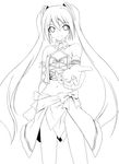  bad_id bad_pixiv_id greyscale hatsune_miku highres kuromayu lineart long_hair monochrome project_diva_(series) project_diva_2nd smile solo twintails very_long_hair vocaloid 
