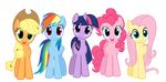  alpha_channel applejack_(mlp) blue_fur equine female feral fluttershy_(mlp) friendship_is_magic fur group hasbro hi_res horn horse mammal my_little_pony pegasus pink_fur pinkie_pie_(mlp) plain_background pony rainbow_dash_(mlp) takua770 transparent_background twilight_sparkle_(mlp) unicorn wings 