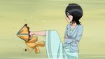  black_hair bleach cap kick kon kuchiki_rukia short_hair 