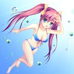  bad_id bad_pixiv_id bikini blue_eyes long_hair original pass-d perspective red_hair solo swimsuit twintails underwater 