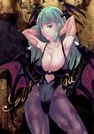  artist_request breasts capcom cleavage demon_girl highres jippoo monster_girl morrigan_aensland succubus vampire_(game) wings 