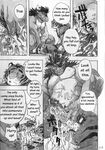  build_tiger build_tiger_(character) comic cum dragon feline gamma-g gay greyscale male mammal manga monochrome muscles penis tiger woo_long 