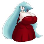  artist_request big_hair breast_expansion dororon_enma-kun gigantic_breasts huge_breasts smile very_long_hair yukiko_hime 