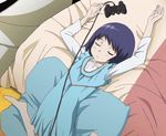  blue_hair controller kamisama_dolls kuga_utao lying playstation short_hair sleeping 