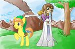  dress equine feather-chan female feral friendship_is_magic hasbro horse link male mammal my_little_pony navi ponification pony princess_zelda sword the_legend_of_zelda video_games volcano weapon 