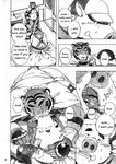  build_tiger build_tiger_(character) comic feline gamma-g gay greyscale kissing male mammal manga monochrome muscles overweight pig porcine tiger translated 