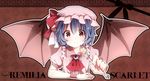  amaya_enaka bad_id bad_pixiv_id blue_hair cake character_name feeding food fork frown hat looking_at_viewer pov_feeding red_eyes remilia_scarlet solo touhou wings 