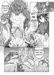  comic duga english_text female gay greyscale human male mammal manga mercurochrome monochrome penis shining_(series) shining_force_exa sourou_cerulean_wolf tentacles text translated video_games wolf 