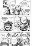  botamochi build_tiger build_tiger_(character) comic feline gamma-g gay greyscale male mammal manga monochrome muscles overweight pig porcine tiger translated 