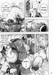  balls botamochi build_tiger build_tiger_(character) comic cum feline gamma-g gay greyscale lying male mammal manga missionary_position monochrome muscles nude on_back overweight penis pig porcine sex tiger translated 