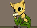  amulet breasts cake cat chocolate_cake clothing drinking feline female food fork glass katia_managan khajiit mammal milk necklace pink_nose prequel shirt sitting solo the_elder_scrolls vero video_games 