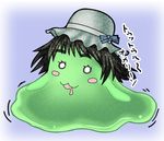  :3 black_hair blush bow female green hat shiina_mayuri slime steins;gate 