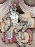  canine cloth feline hybrid male mammal nude sheath solo tiger wolf xianjaguar 