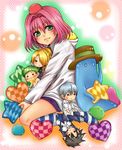  baby_be'el beelzebub_(manga) doll dolls furuichi furuichi_furuichi_takayuki furuichi_takayuki green_eyes hilda_(beelzebub) hildegard lamia_(beelzebub) oga_tatsumi pink_hair ramia_(beelzebub) tatsumi_oga 