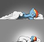  blue_fur blue_mood cloud depressed equine female feral friendship_is_magic fur hasbro horse lonely mammal my_little_pony pegasus pony rainbow_dash_(mlp) sad solo thestoicmachine 