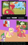  affair big_macintosh_(mlp) caught_on_tape comic cutie_mark dragon english_text equine female feral fluttershy_(mlp) friendship_is_magic hair hasbro horse male mammal microsoft multi-colored_hair my_little_pony pegasus playstation pony rainbow_hair scalie spike_(mlp) text unknown_artist wii wings xbox 