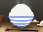 akiyama_mio bowl k-on! rice suggestive 