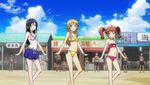  3girls animated animated_gif aragaki_ayase ass bikini bow dancing gif kousaka_kirino kurusu_kanako long_hair multiple_girls ore_no_imouto_ga_konna_ni_kawaii_wake_ga_nai skirt swimsuit twin_tails twintails 