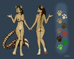  anthro big_breasts breasts feline female green_eyes iggi mammal model_sheet nipples nude pussy solo standing 