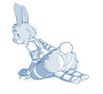  butt crossdressing lagomorph male mammal monochrome paws plain_background rabbit rabbot seth-iova sketch solo white_background winnie_the_pooh winnie_the_pooh_(franchise) 