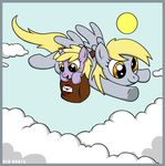  border child cloud clouds couple cub cute cutie_mark daughter day derpy_hooves_(mlp) digital_media_(art) dinky_hooves_(mlp) duo ears_up envelope equine female feral flying friendship_is_magic front_view full-length_portrait grey_feathers grey_skin hasbro horn looking_down mail mailbag mammal midair mother my_little_pony old-roots orange_eyes parent pegasus pointy_ears purple_skin quadruped saddle_bag side_view size_difference sky sun unicorn wings young 