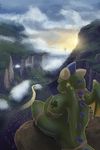  bridge brokenwing city cloud dragon lando landscape river scalie solo sunset wings 