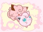  clefairy jigglypuff no_humans official_art pokemon tomita_aimi 