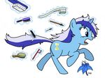  colgate_(mlp) comb cutie_mark equine female feral friendship_is_magic hair_brush hasbro horn horse mammal muffinsforever my_little_pony paintbrush plain_background poison_joke solo toothbrush unicorn white_background 