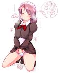  1girl blush female fingering girl hand_in_panties maid maid_headdress masturbation nekohige original panties solo underwear 