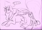  2011 alicorn book equine female friendship_is_magic hasbro misterhinotori my_little_pony princess_celestia_(mlp) twilight_sparkle_(mlp) unicorn 
