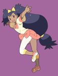  dark_skin female gym_leader highres iris_(pokemon) loli long_hair pokemon purple_hair smile solo 