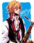  blonde_hair instrument jinguuji_ren male_focus mameta1000 saxophone solo uta_no_prince-sama 