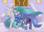  alicorn duo equine female feral friendship_is_magic hasbro horn horse mammal my_little_pony pegacorn pony_spiz princess_celestia_(mlp) princess_luna_(mlp) sibling sisters winged_unicorn wings 