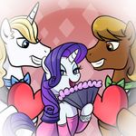  &hearts; blonde_hair blue_hair bow bracelet brown_fur brown_hair classy collar equine eyebrows eyeshadow fan female feral friendship_is_magic fur hair hasbro horn horse jewelry looking_at_viewer madmax makeup male mammal my_little_pony pony prince_blueblood_(mlp) rarity_(mlp) unicorn white_fur 