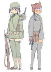  coh gun handgun k.y. mauser_c96 military military_uniform rifle sword thighhighs uniform weapon world_war_ii wwii 